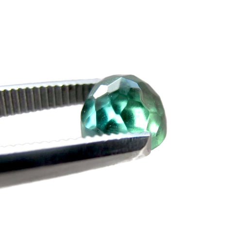tourmaline green cabochon round rose-cut 6mm natural gemstone 