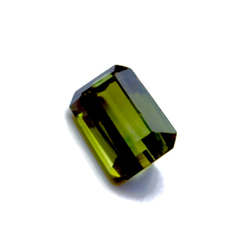 Natural green tourmaline octagon emerald cut 7.5x5mm gemstone