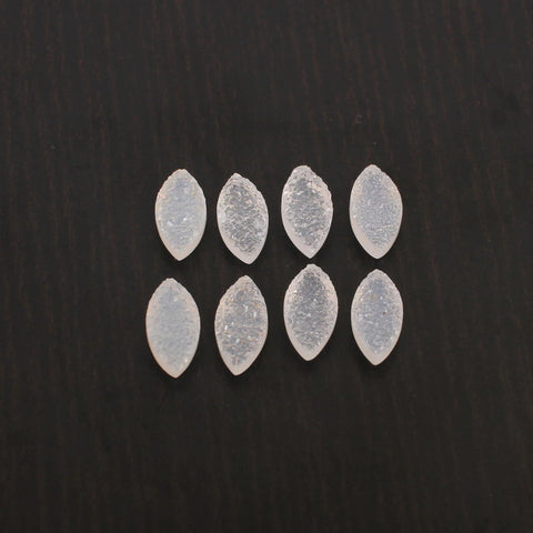 Druzy white marquise 12x6mm loose gemstones