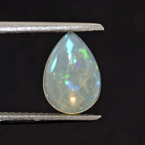 Natural ethiopian opal pear cut cabochon 10x7mm loose stone