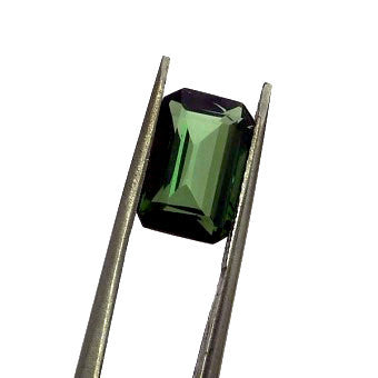 Extra quality green tourmaline - Emerald cut - 10 x 6 mm