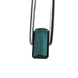 Tourmaline blue teal emerald octagon cut 12x6mm natural gemstone