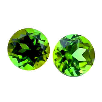 green tourmaline round cut 5mm natural gemstone from Brazil