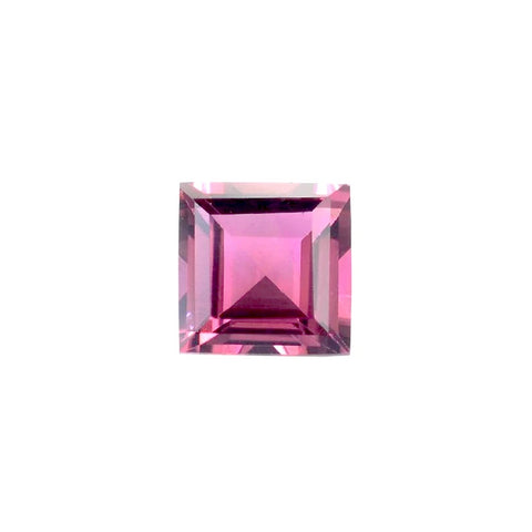 pink tourmaline square cut 5mm loose gemstone