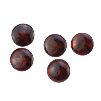 Garnet round cut with table/top polished - 7 mm
