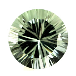 Green amethyst round mirror cut 8mm loose gemstone