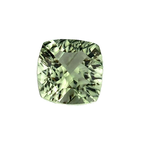 green amethyst prasiolite cushion checkerboard cut 14mm gemstone