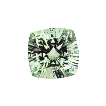 green amethyst prasiolite cushion concave 18mm loose gemstone
