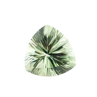 natural green amethyst trillion concave cut 12mm fine loose gemstone