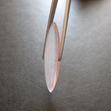 rose quartz marquise cut cabochon 34x7mm gemstone