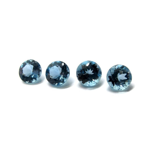 aquamarine round 4mm loose gemstone extra aquality AAAA