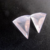 rose quartz pendulum step-cut 18x15mm gemstone