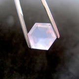 rose quartz hexagon step-cut 10mm gem