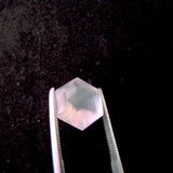 rose quartz hexagon step-cut 10mm loose stone