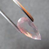 rose quartz pear cut 12x6mm genuine jewel