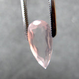 rose quartz pear cut 12x6mm natural gem