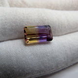 ametrine bi-color purple yellow emerald octagon 14mm natural stone