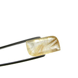 golden rutile quartz navette free-form 20mm loose gemstone