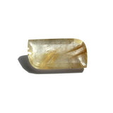 golden rutile quartz navette free-form 20mm natural stone