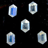 rainbow moonstone hexagon cut 8x5mm loose gemstone