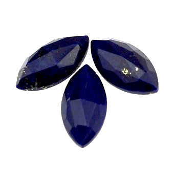 Pre-order - Lapis Lazuli marquise checker cut cabochon - 14 x 7 mm
