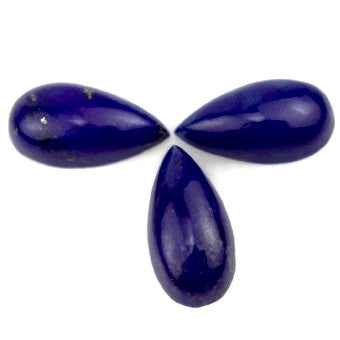 natural lapis lazuli pear cut cabochon 12x6mm gemstone