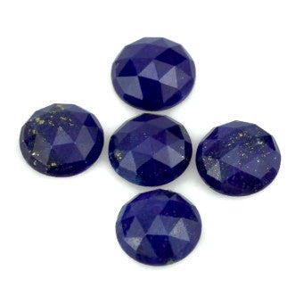 Lapis Lazuli round checker cut cabochon - 5 mm