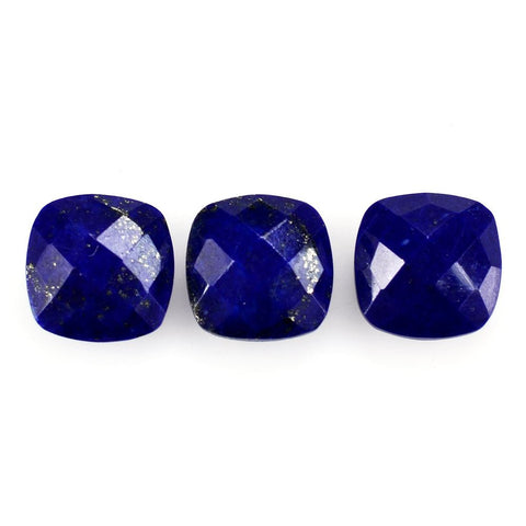 Natural lapis lazuli cushion cut cabochon 11mm gemstone