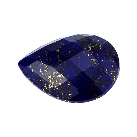 natural lapis lazuli pear cut checkerboard cabochon 18x13mm gemstone