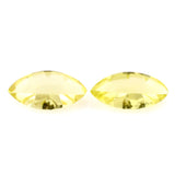 lemon quartz marquise concave buff-top 10x5mm genuine jewel