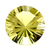 lemon quartz round concave cut 10mm loose stone