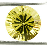 lemon quartz round concave cut 10mm natural gemstone