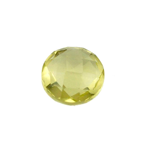 lemon quartz round rose cut cabochon 6mm loose gemstone