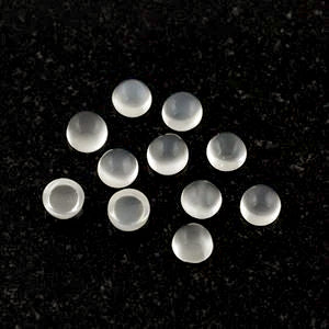 Natural white moonstone round cabochon 6mm gemstone from Brazil