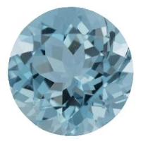 Aquamarine round cut - 7mm