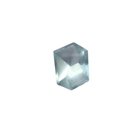 Aquamarine free-form hexagon - 15x11.5mm