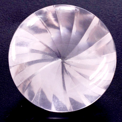 rose quartz round whirl bufftop cut 10mm gemstone