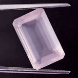 natural rose quartz octagon cut 16x10mm loose stone