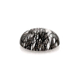 black rutile quartz oval cut cabochon 10x8mm gemstone