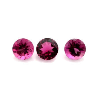 natural pink tourmaline round cut 4mm gemstone