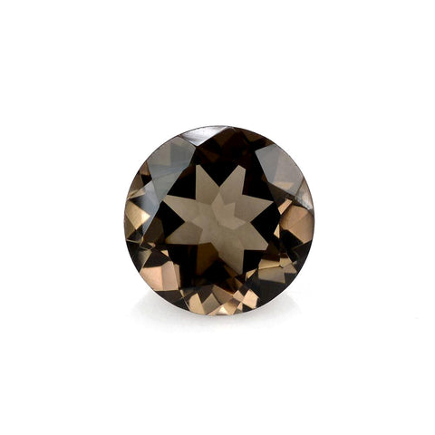 Natural smoky quartz round brilliant cut 4mm loose gemstone