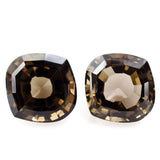 smoky quartz brown oval step-cut 14mm fancy beautiful jewel