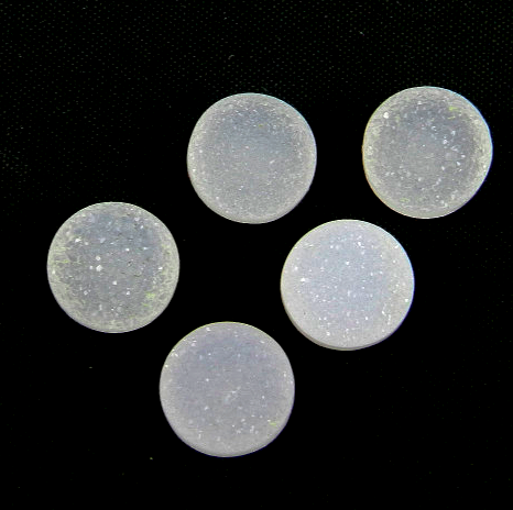 drusy round cut 6mm white loose gemstone