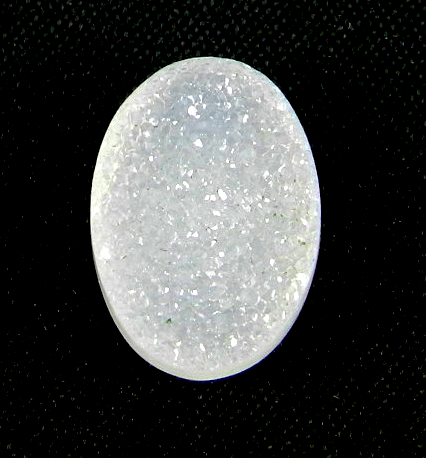 drusy oval cut 14x10mm white loose gemstone