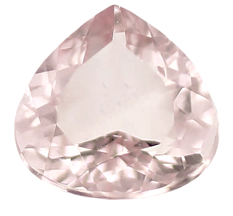 morganite pear heart cut 11x10mm pink natural loose gemstone