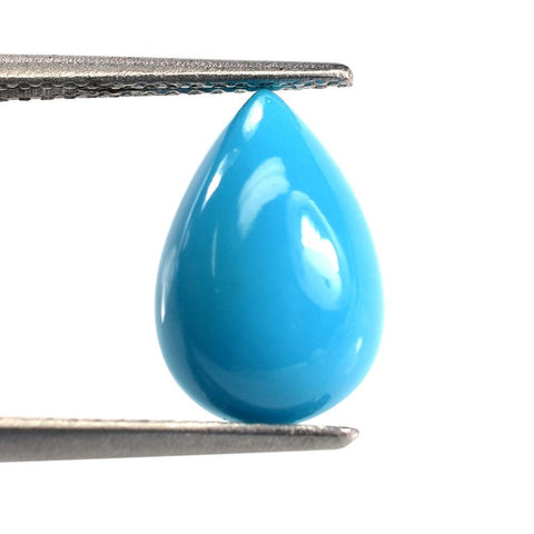 Natural turquoise pear cabochon 12x8mm Gemstones Brazil