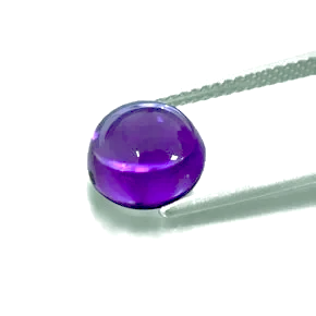 Amethyst cabochon round cut - 8mm