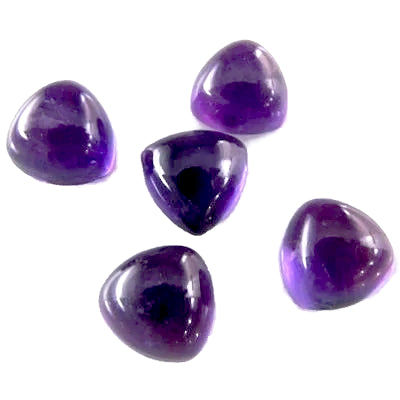 amethyst purple trillion cabochon 5mm loose gemstone