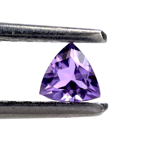 amethyst trillion cut 3mm loose gemstone