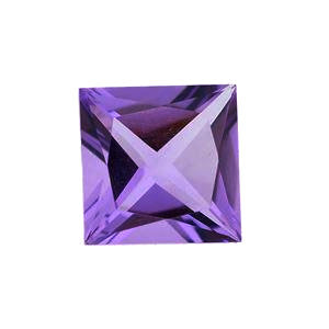 Amethyst square princess cut 6mm loose gemstone